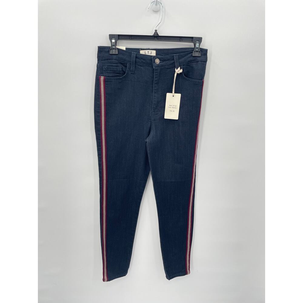 Letters to Juliet NWT Side Stripe Skinny Dark Wash Denim Jean // 28
